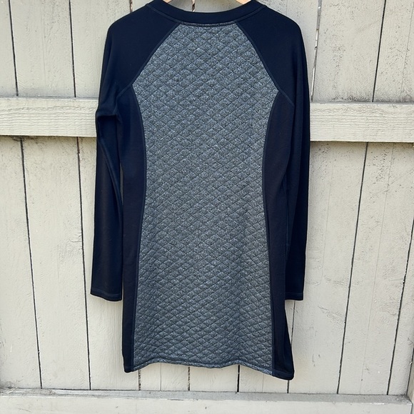 Smartwool Diamond Peak Black and Grey Quilted Dress With Pockets Merino Wool M - Picture 5 of 6